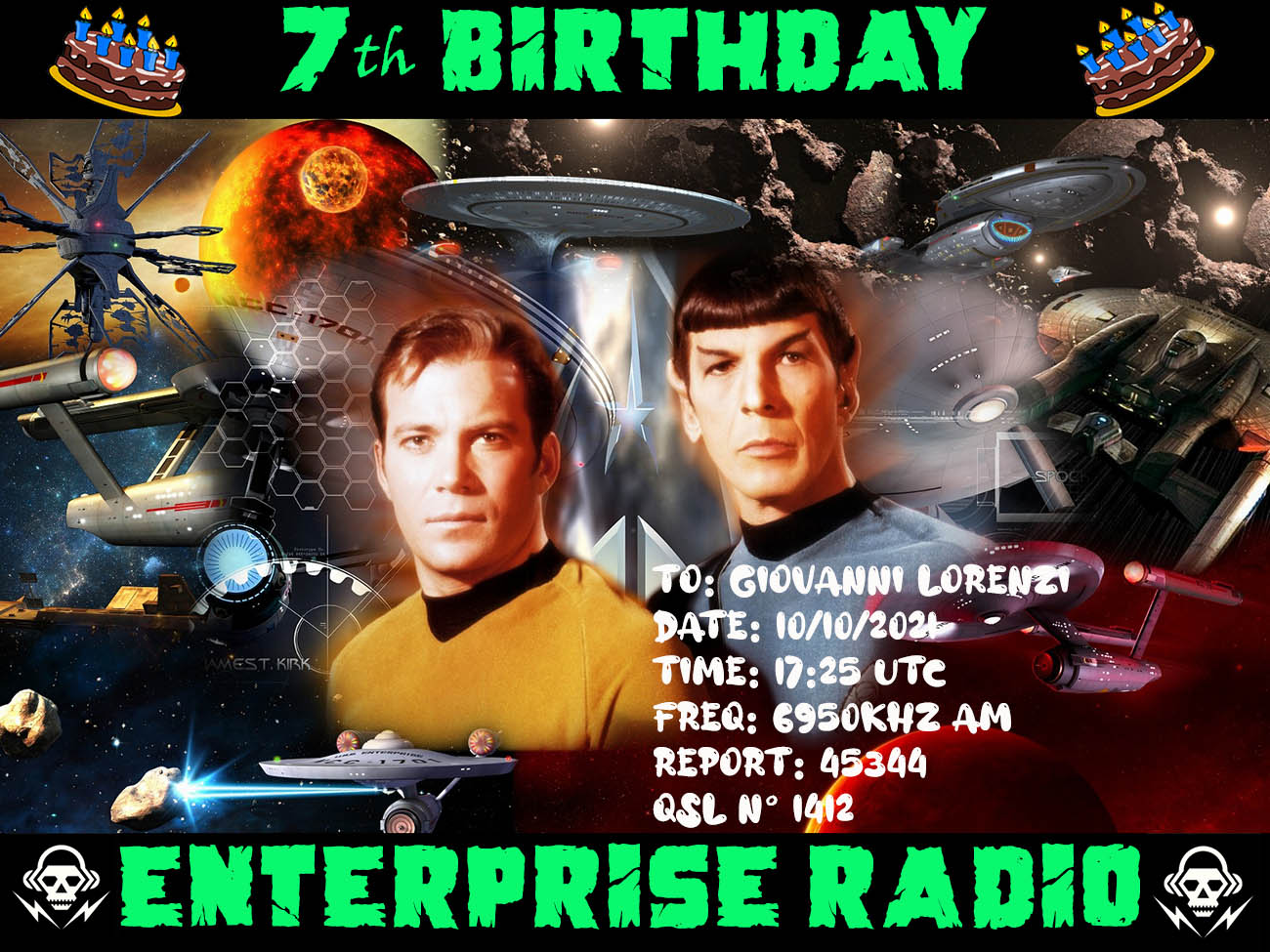 EQSL ENTERPRISE RADIO 7 ANNIVERSARIO