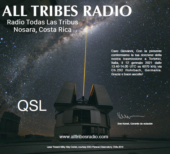 QSL ALL TRIBES RADIO