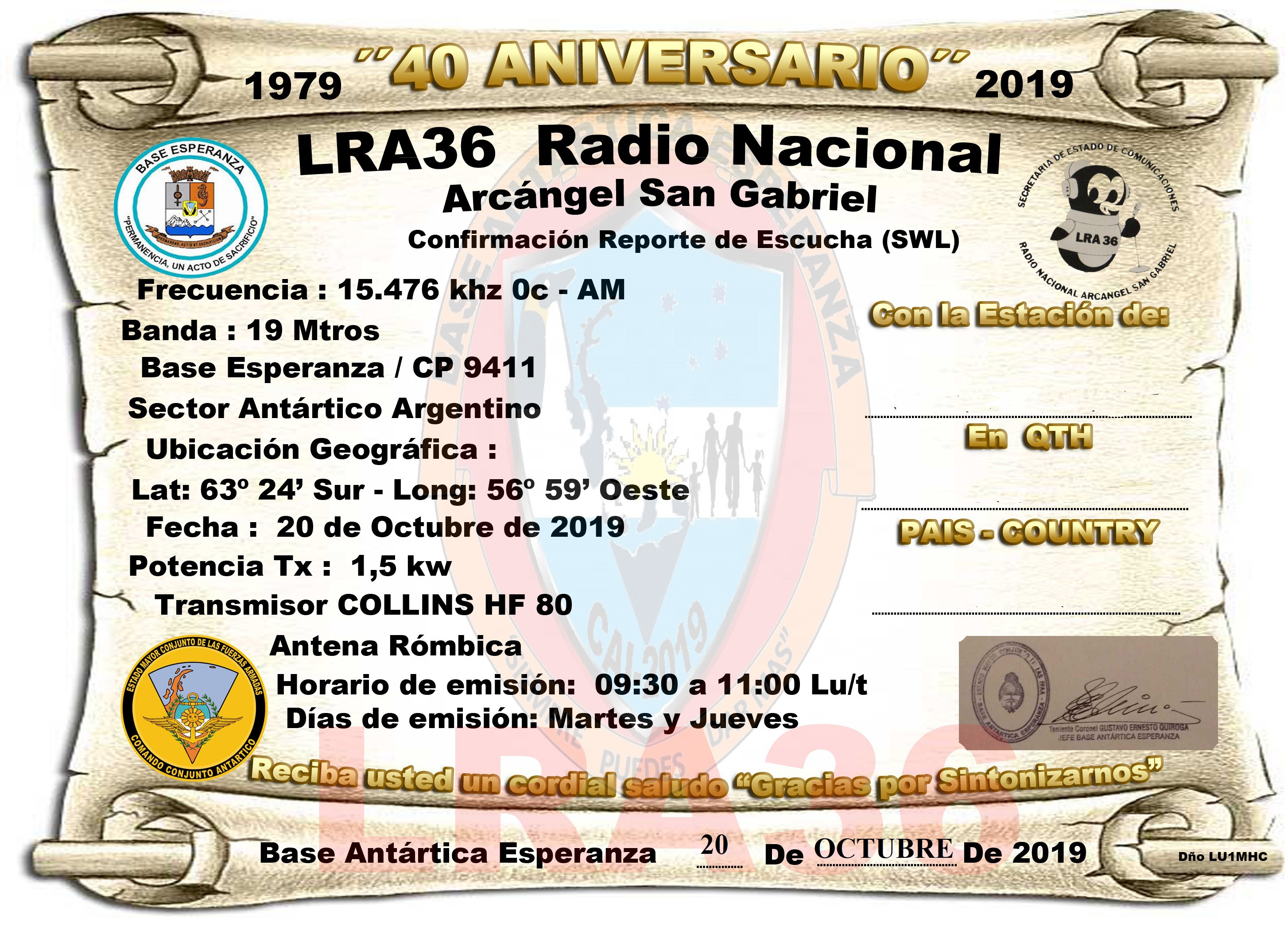 LRA36 QSL ATTUALE